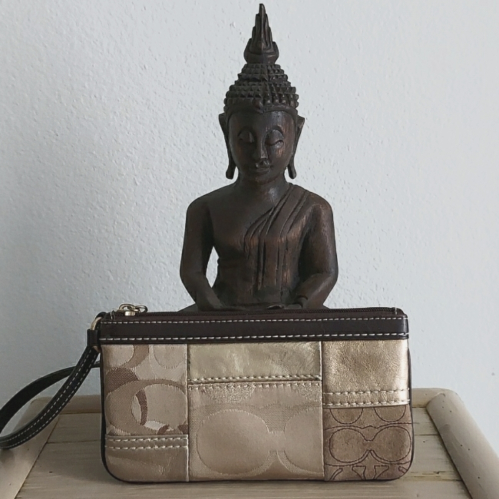 COACH Signature C Patchwork Wristlet